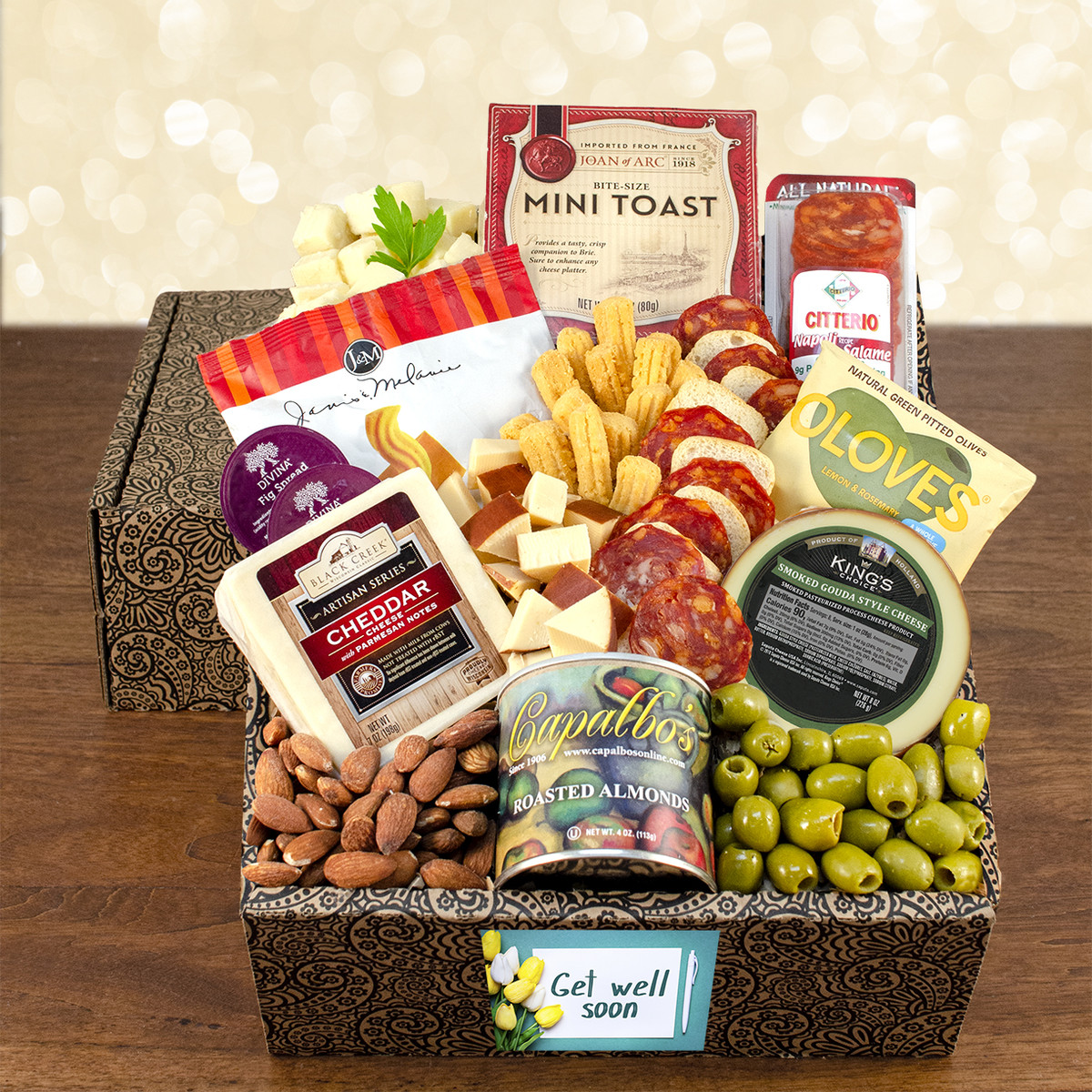 Capalbos Cheese and Crackers Classic Collection Gift Box - Get Well
